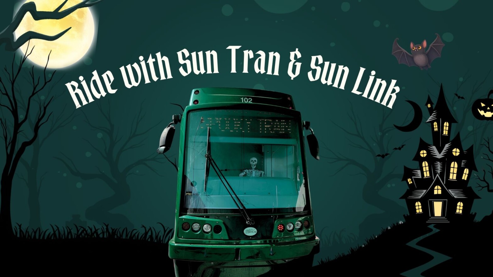 ride with sun tran and sun link on halloween