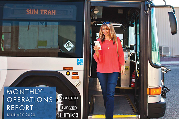report cover passenger standing in open bus door
