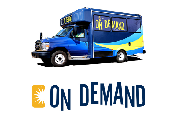 sun on demand vehicle and logo